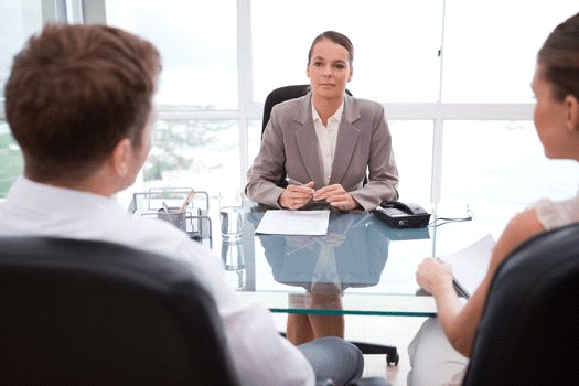 a lawyer in a meeting
