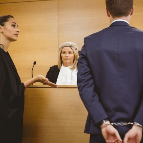 a trial in court