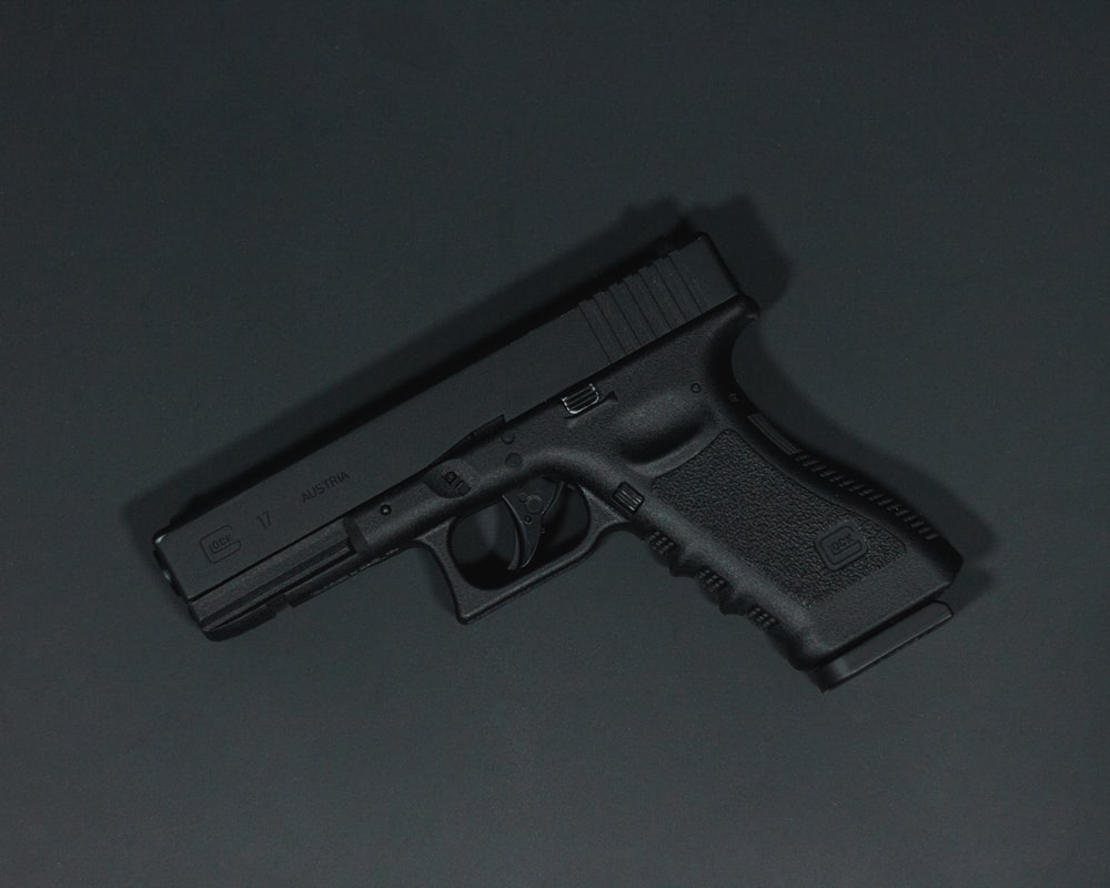 A black pistol